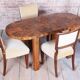 Czech Art Deco Table in Caucasian Walnut, 1930s