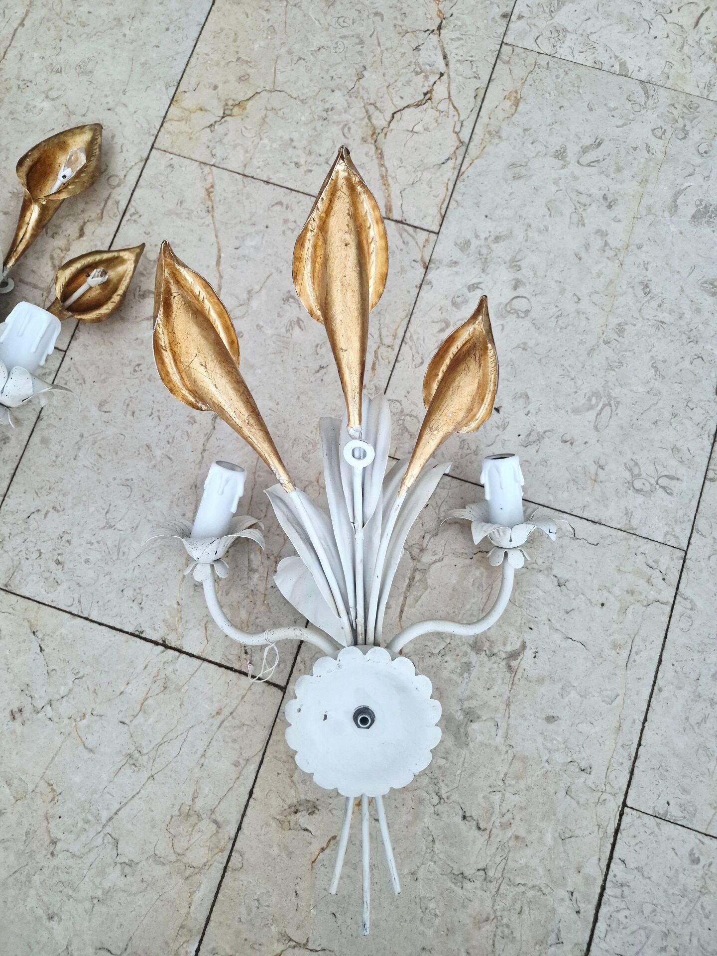 Vintage Italian floral wall appliques