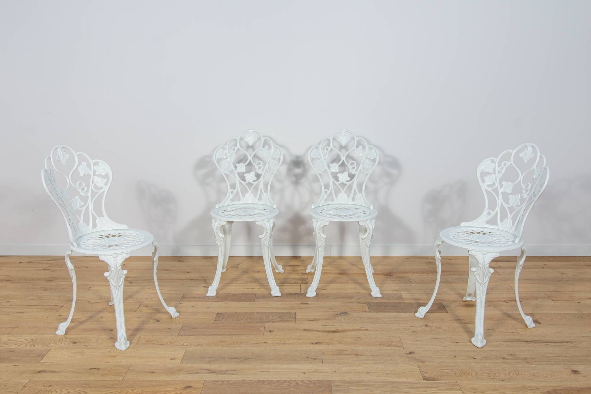 Art Nouveau Aluminum Garden Chairs, 1950s, United Knigdom, Set of 5