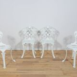 Art Nouveau Aluminum Garden Chairs, 1950s, United Knigdom, Set of 5