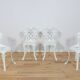 Art Nouveau Aluminum Garden Chairs, 1950s, United Knigdom, Set of 5