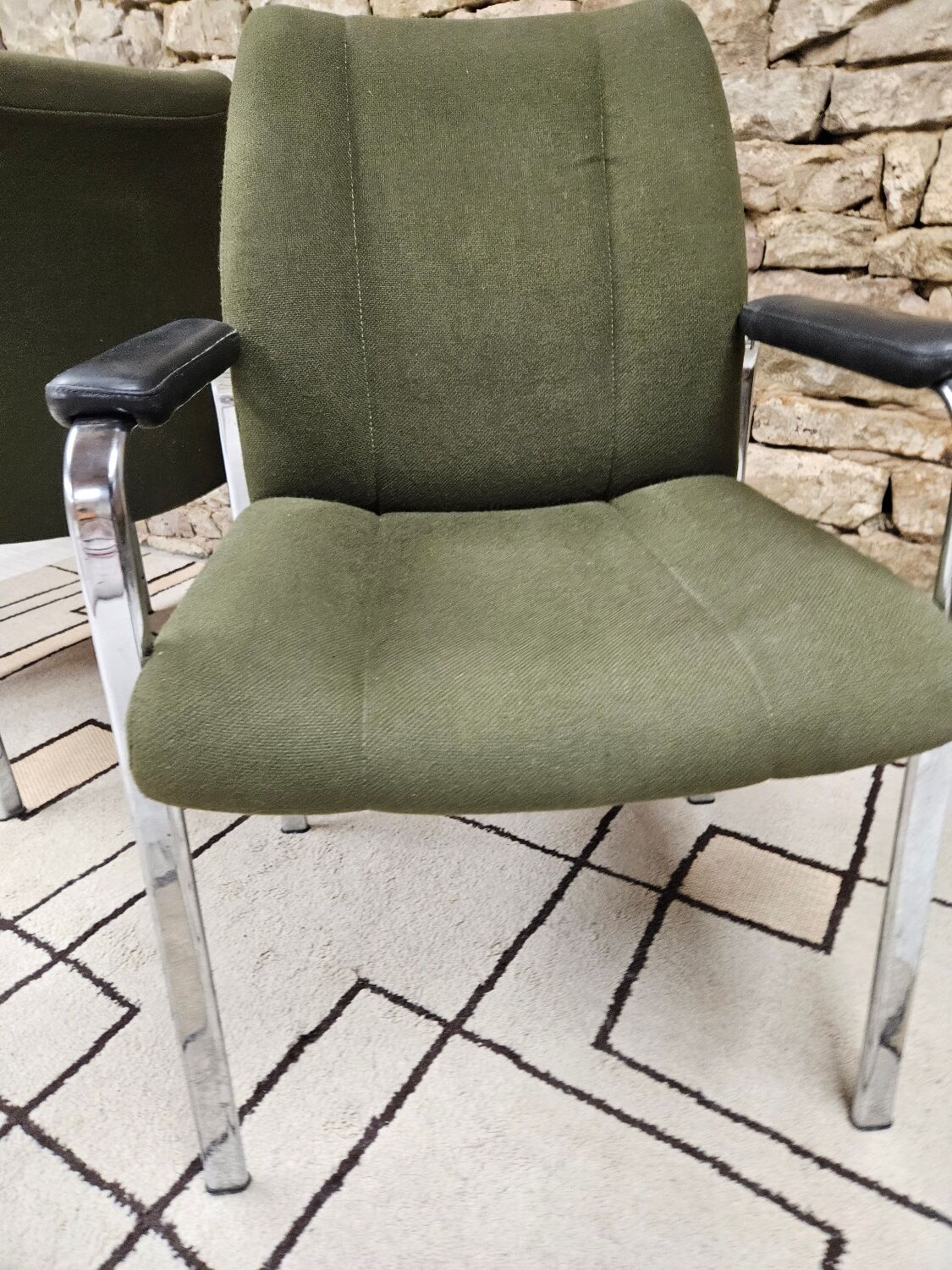 Paire de fauteuil vintage de bureau réunion