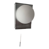 Vintage wall lamp, chrome and opaline, France 1970