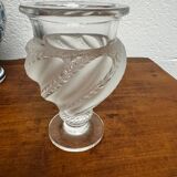 Crystal vase signed Lalique France model Ermenonville