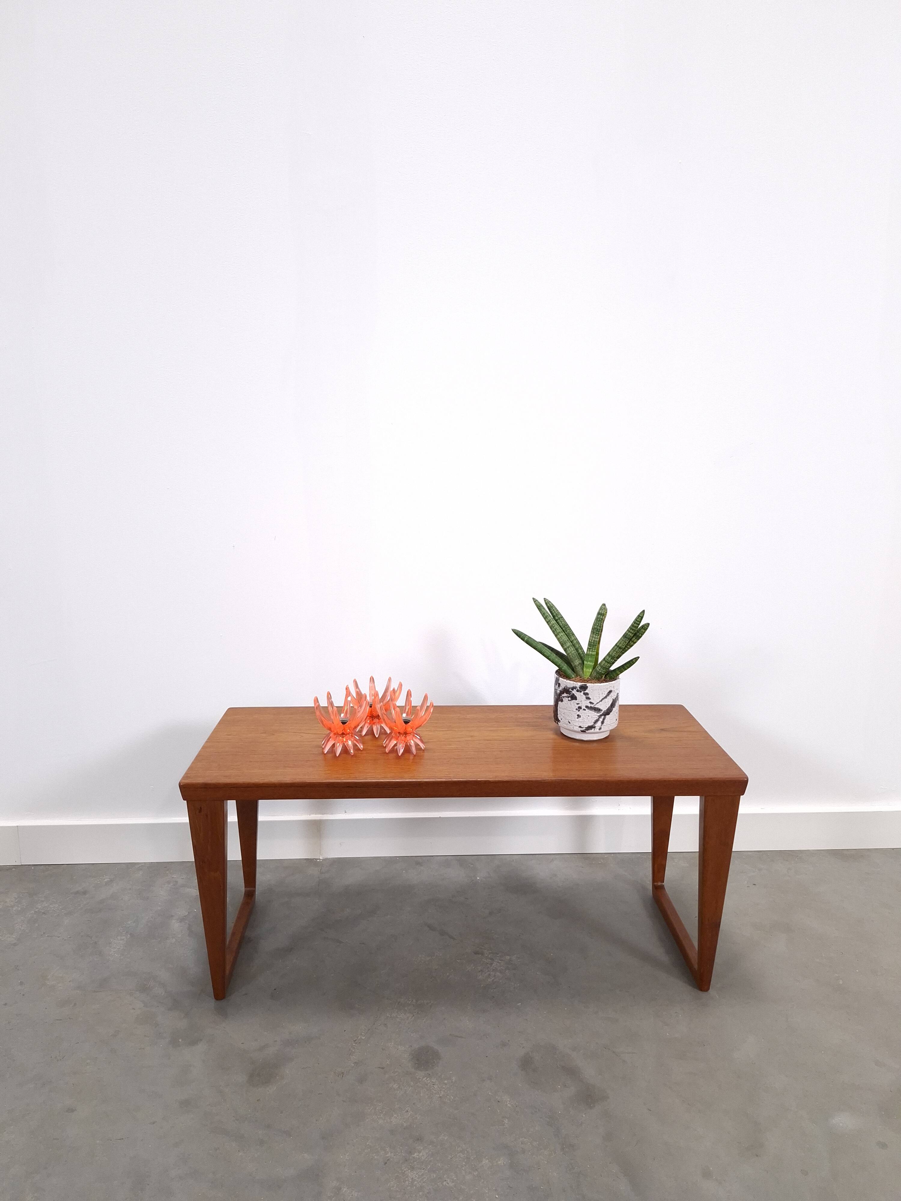 Vintage teak table Kai Kristiansen, Danish design coffee table, model 35