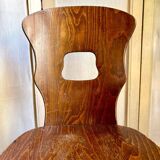 Baumann chair model "Gentiane" in dark wood