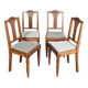 Set of 4 Art Deco chairs in carved wood.