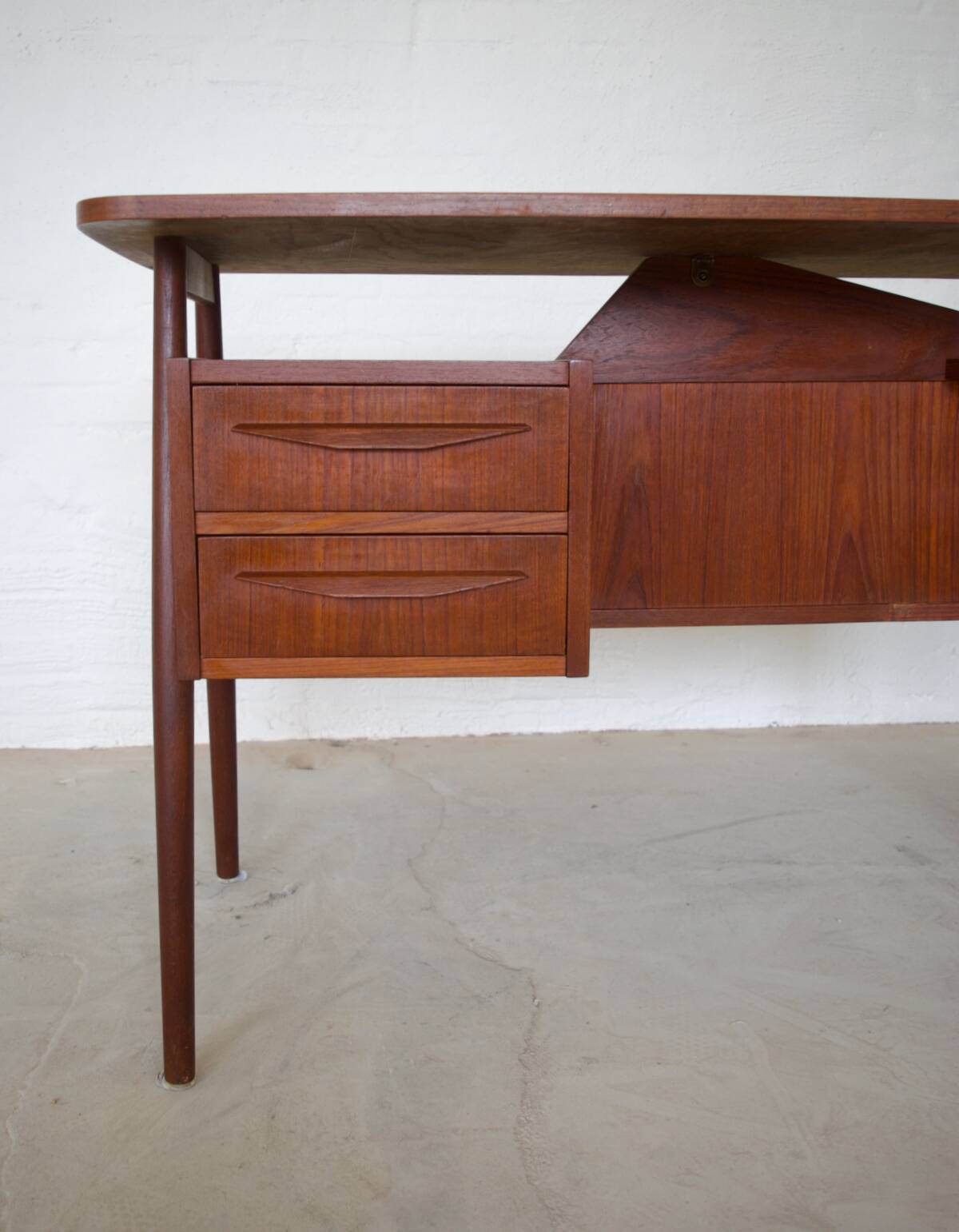 Teak Desk By Gunnar Nielsen For Tibergaard, 1960s.