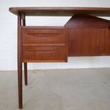 Teak Desk By Gunnar Nielsen For Tibergaard, 1960s.