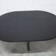 Round table rises and lowers Osvaldo Borsani black and chrome with extension