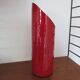 Vase red ceramic roll 70s