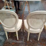 Beautiful set of six antique Louis XVI style chairs