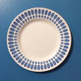Set of 4 plates Digoin Sarreguemines "Tartan"