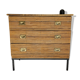 Small chest of drawers in bamboo and rattan.