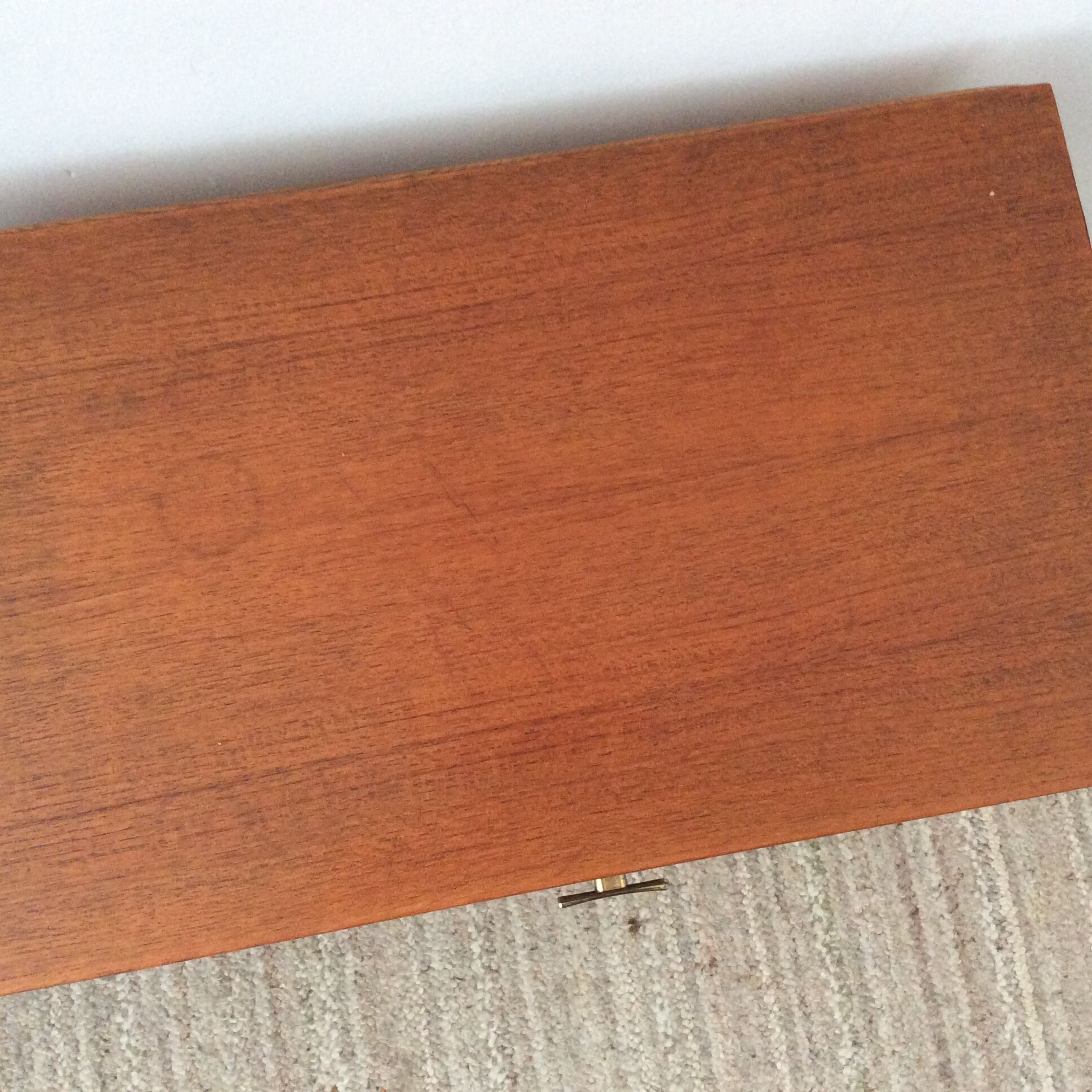 Pair of Scandinavian bedsides in 60s teak
