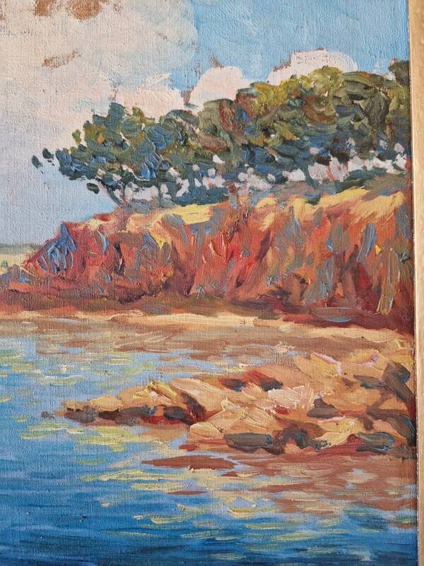 Elie Déchelle (1874-1937) - Oil on canvas - Landscape in Corsica - Signed