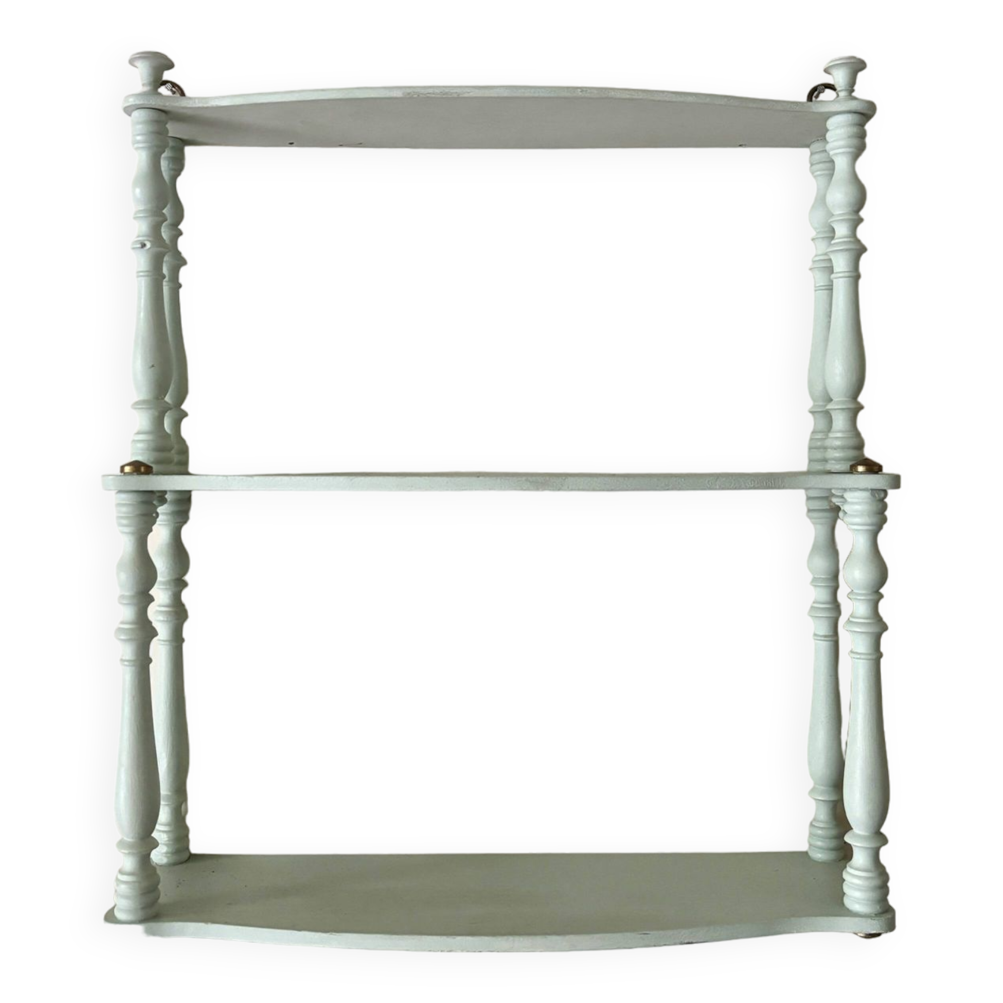 Étagère murale 3 tablettes en bois bleu ciel