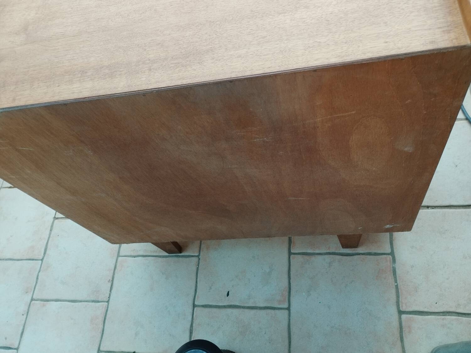 Old vintage chest of drawers with compass feet