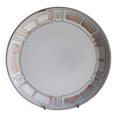 Flat round dish sandstone from niderviller vintage mesh model