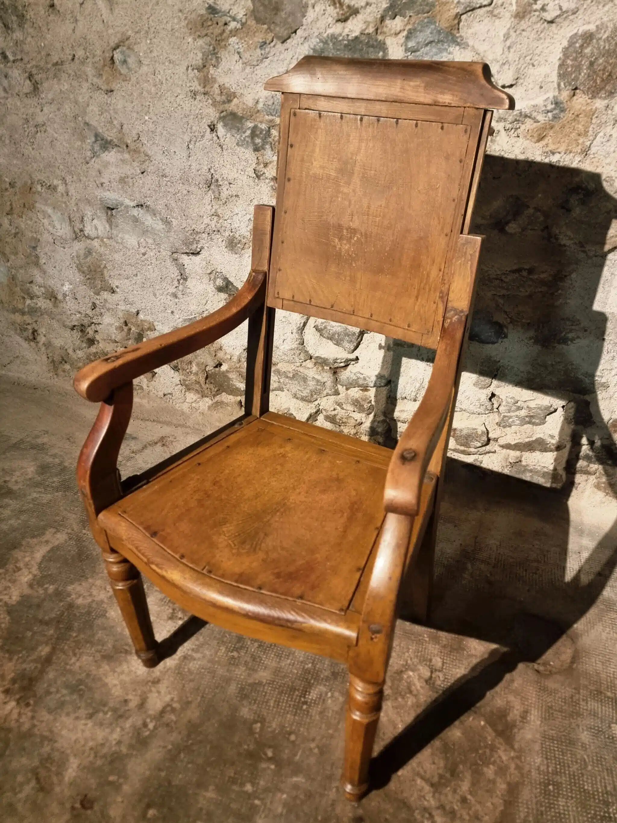 Chaise de barbier française antique, début 1900