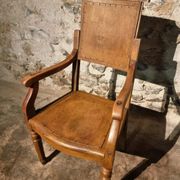 Antique French barber's chair, early 1900s
