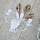 Vintage Italian floral wall appliques