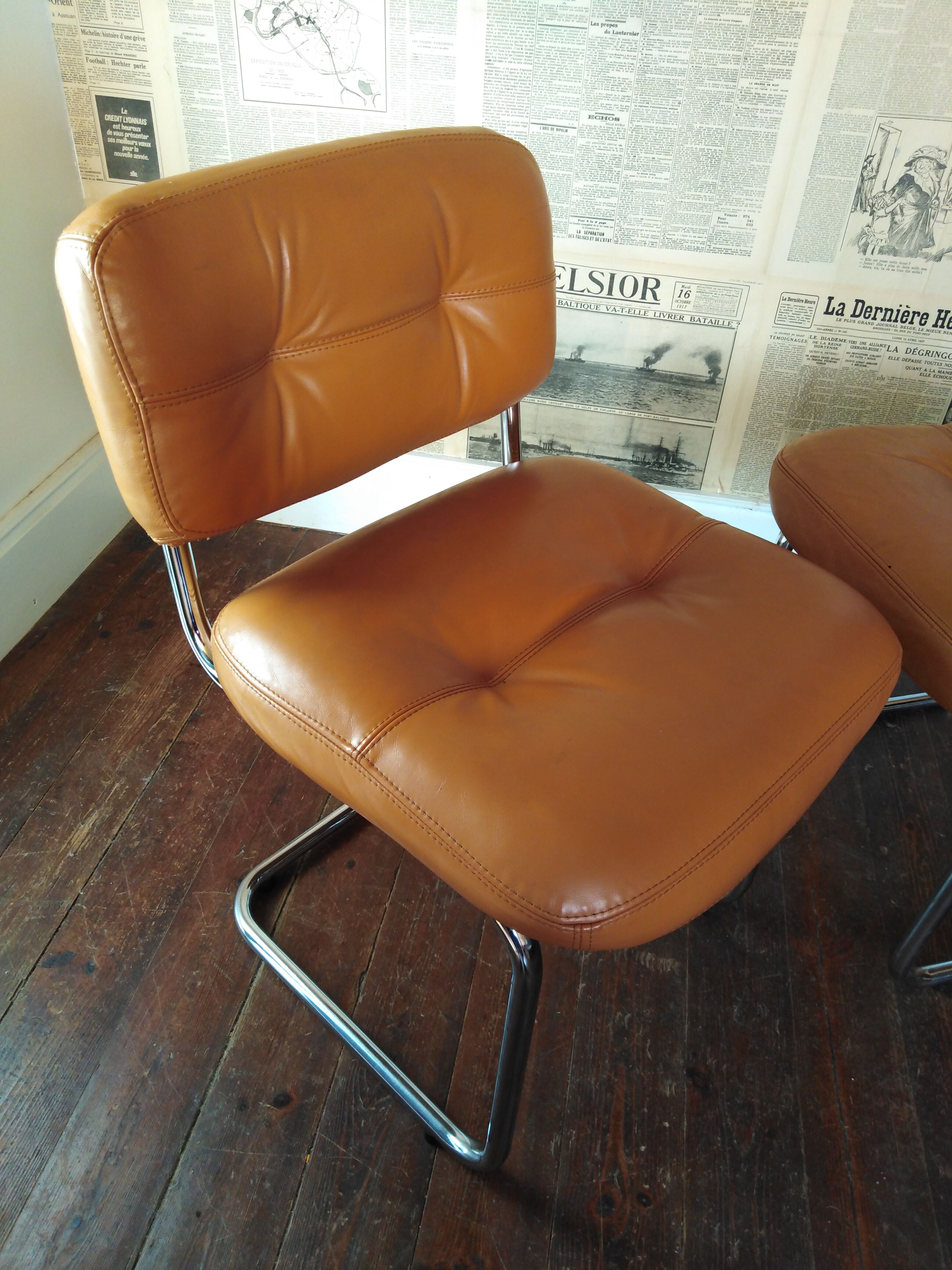 Two chairs, roche bobois, 70s