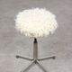 Modernist Bauhaus Swivel Stool in Chrome and Sheep, 1950s
