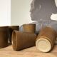 Lot 6 cups in earth-coloured stoneware