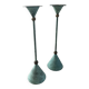 Pair of vintage brass and metal candlesticks