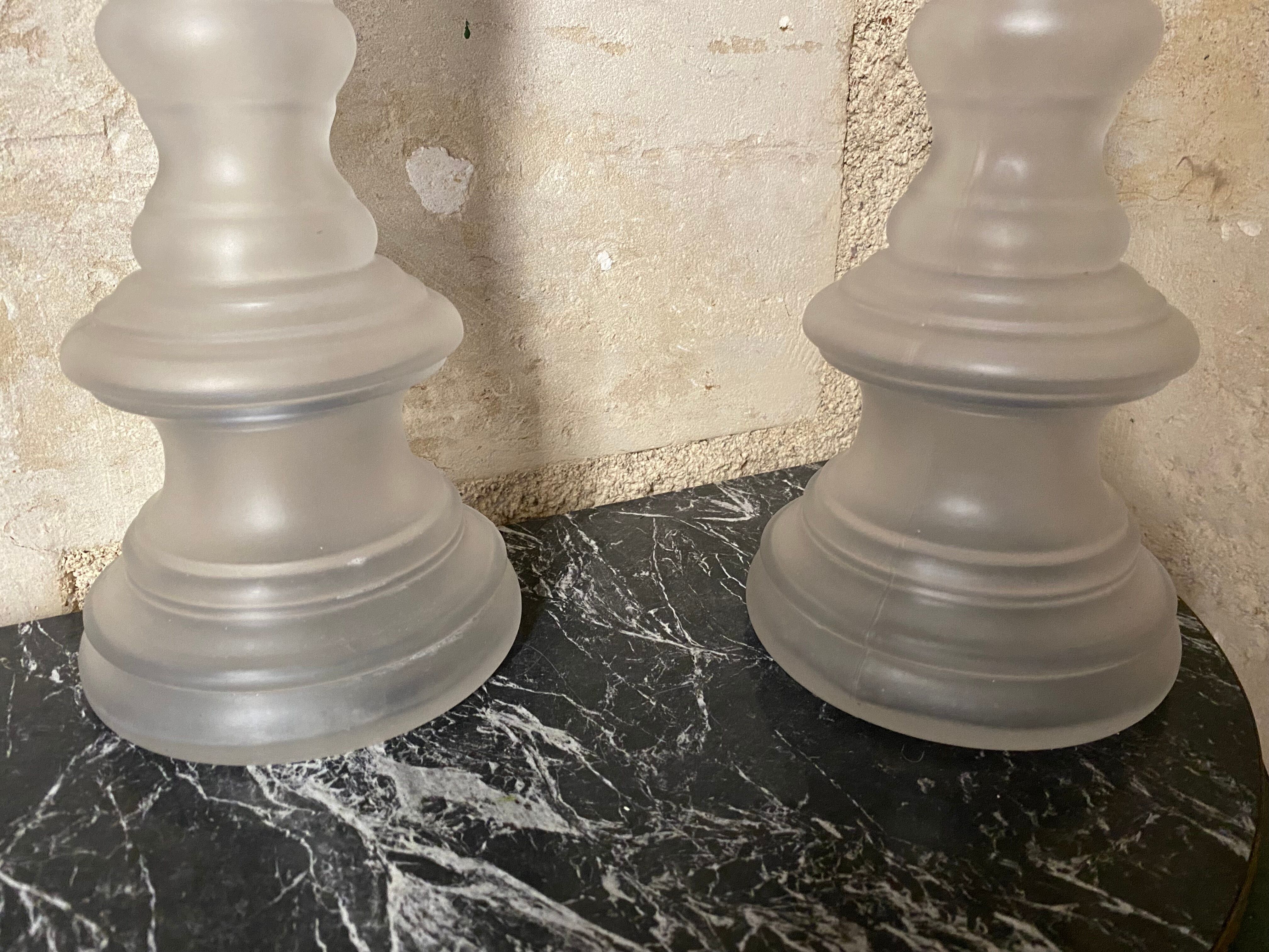 Pair of art deco candle holders