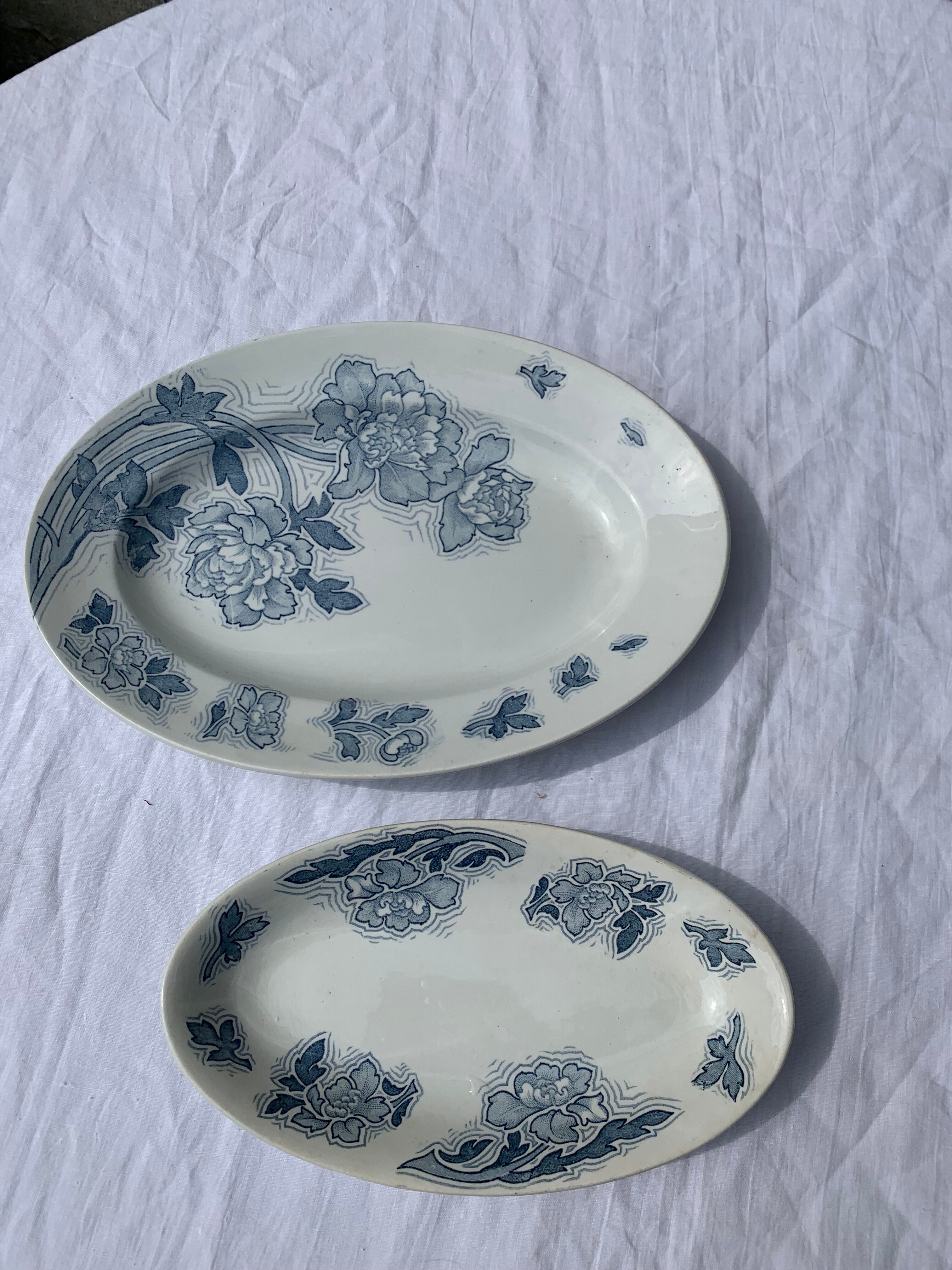 Two dishes of service model Floréal luneville K & G vintage and collector