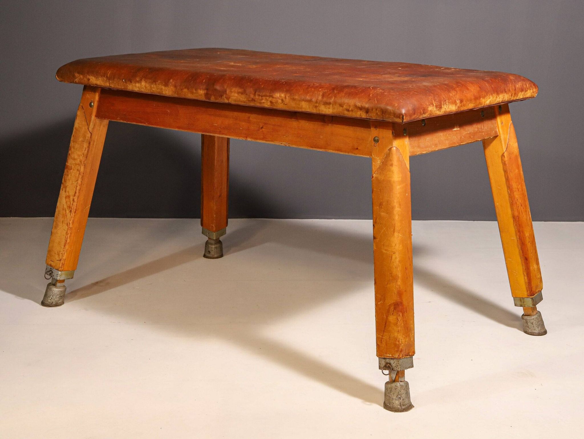 Gym bench vintage wood 1950s Czechoslovakia