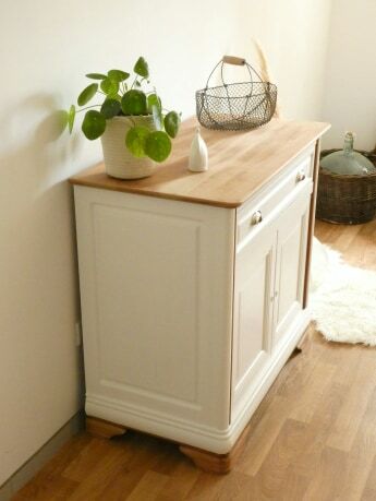 Buffet blanc et bois