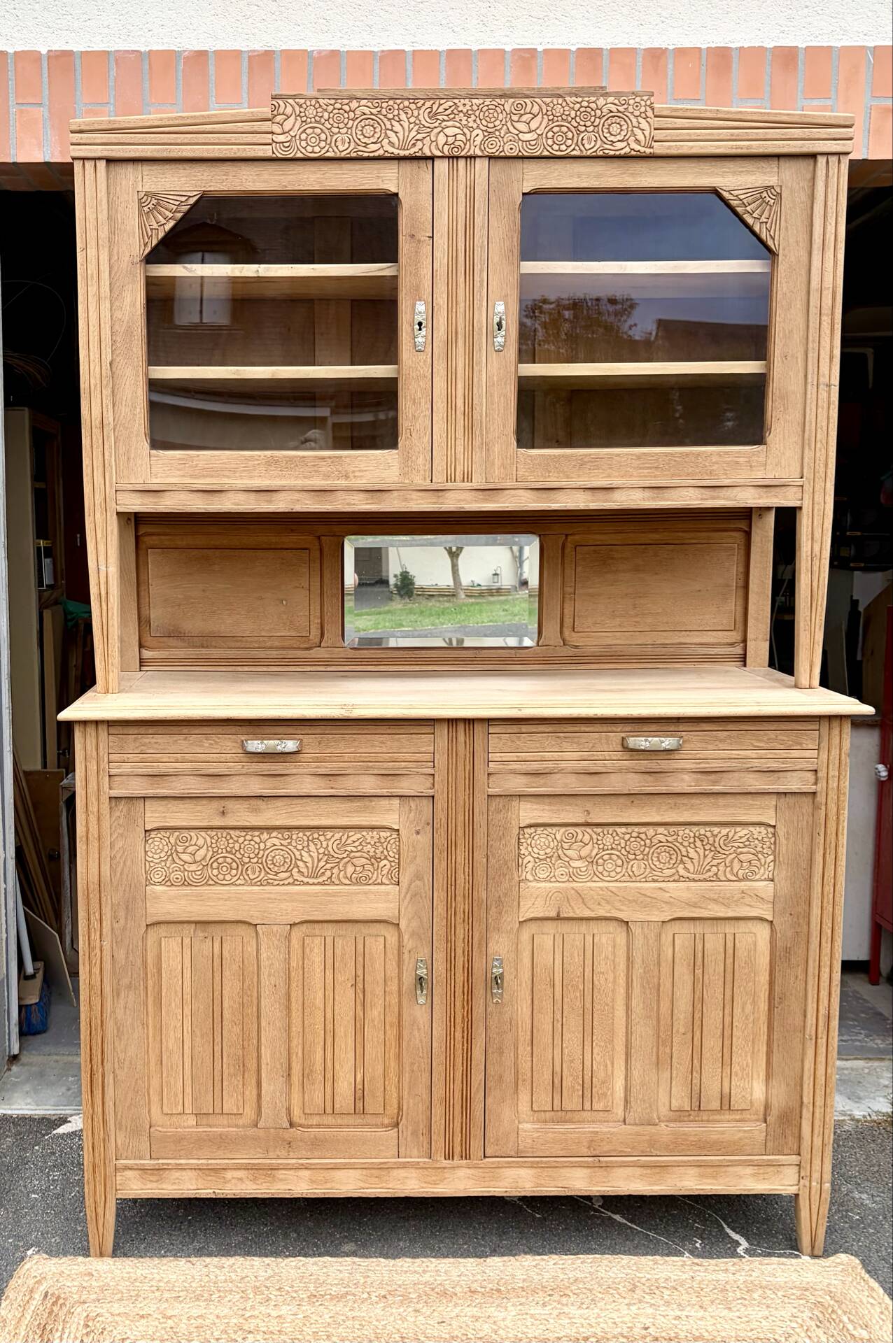 Vaisselier en chêne art deco