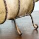 Vintage rawhide swirl table lamp with organic design