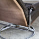 70s leather lounge fauteuil swivel chair set/2