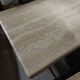 Light beige travertine Italian minimalist coffee table, solid natural stone 1980s