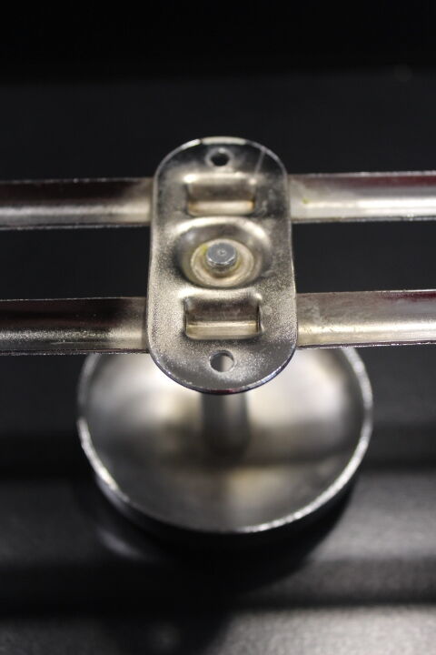 70s chrome wall coat rack
