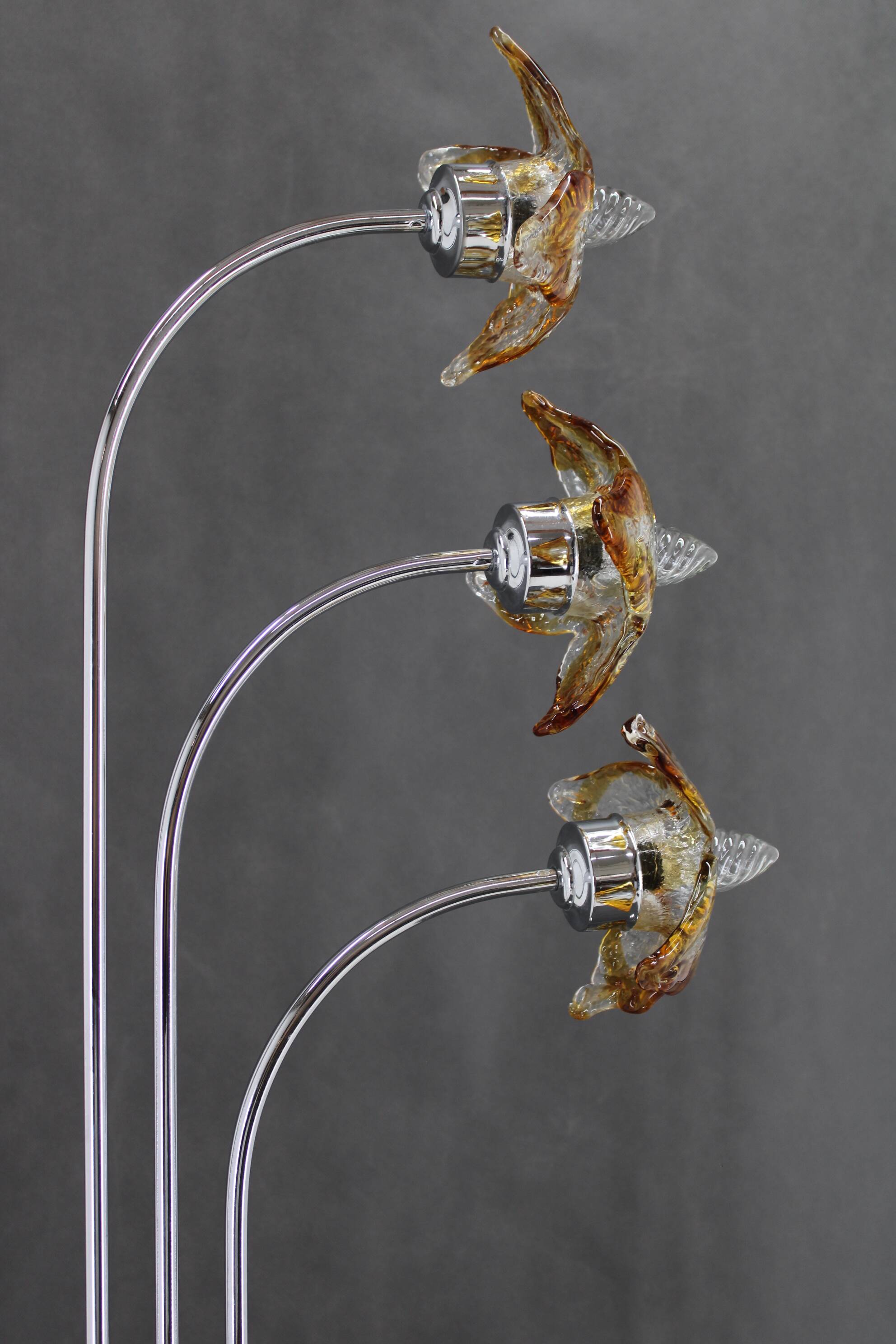 1980s Floor Lamp with Murano Glass ,Italy