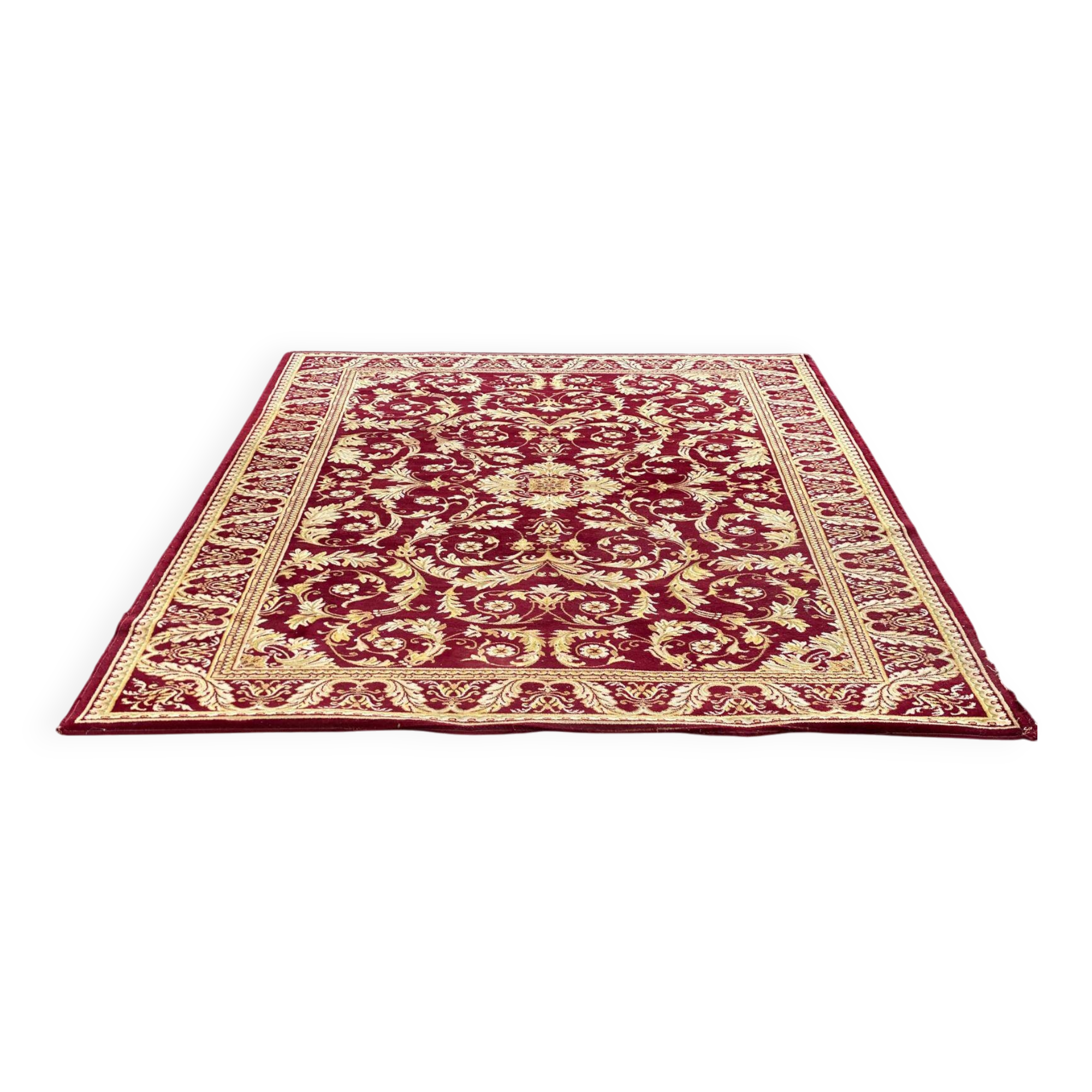 Persian wool rug in burgundy 200x300