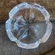 Vintage daum crystal petal shaped ashtray pocket video #d9