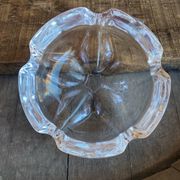 Vide poche cendrier ancien style daum cristal forme pétale vintage #d9