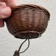 Pair of rattan ceiling lights