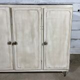 Patinated sideboard 4 doors