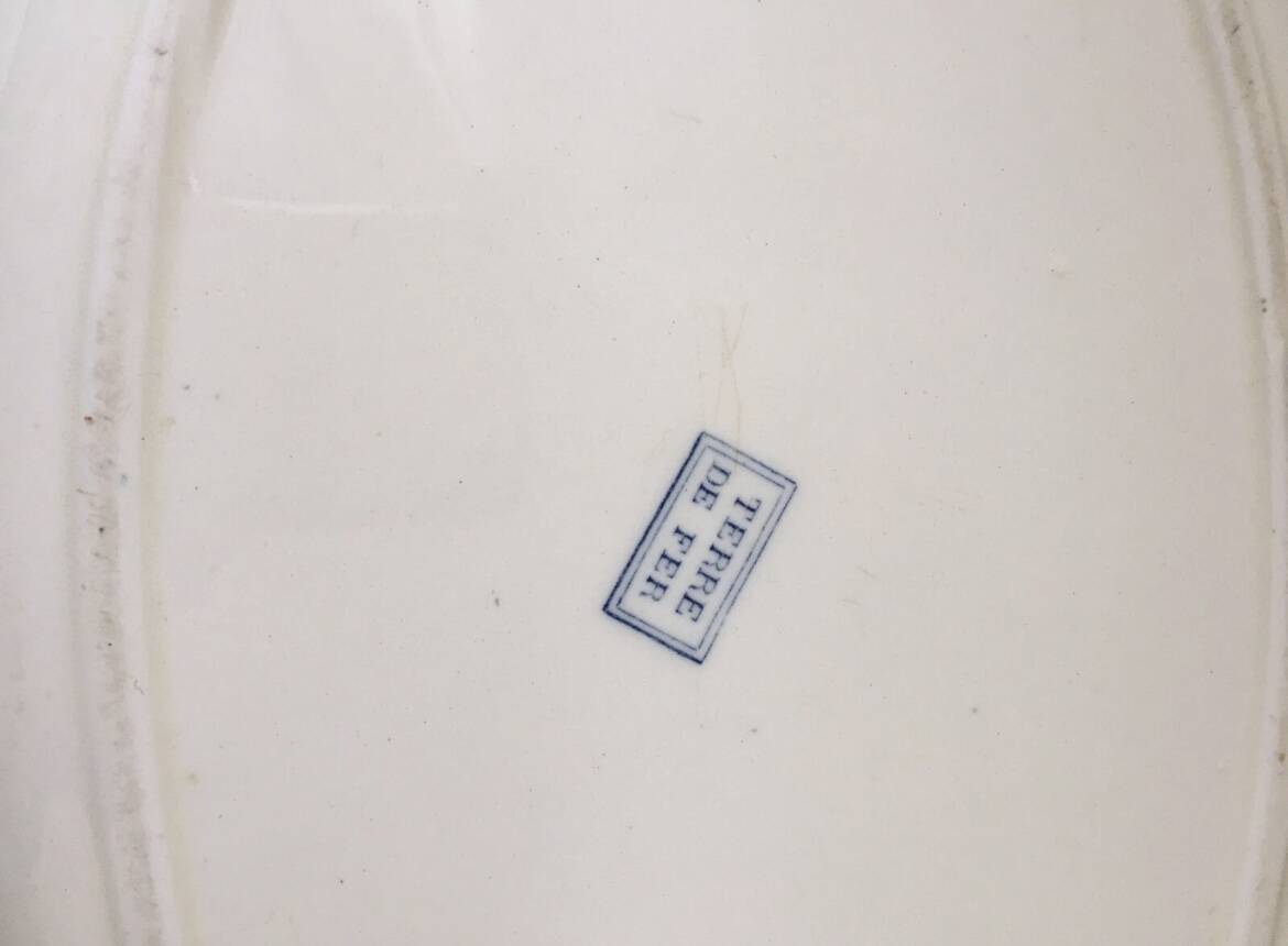 Longwy Terre de Fer bird serving dish? 19th century