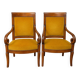 Paire de fauteuils d’époque Empire-Restauration en acajou
