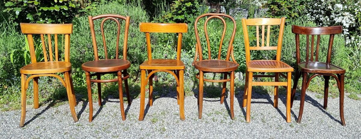 6 chairs bistrot XXe
