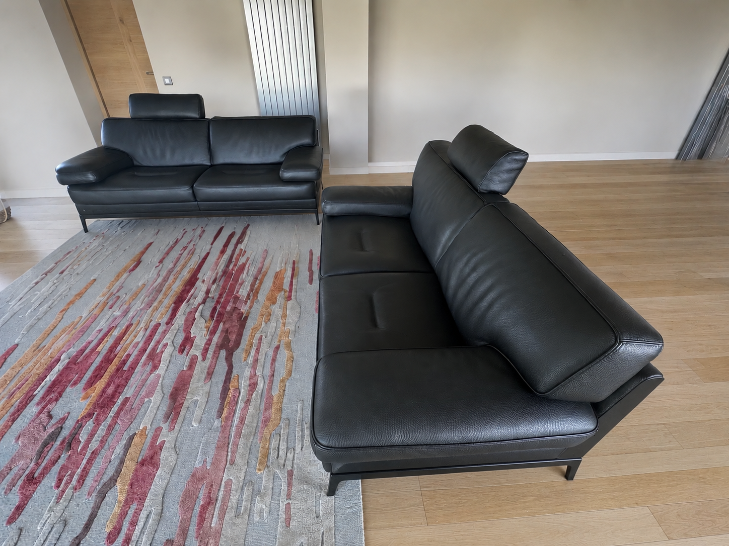 Leather canapés Roche Bobois
