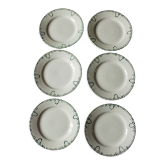 Lot 6 flat plates green Saint Amand